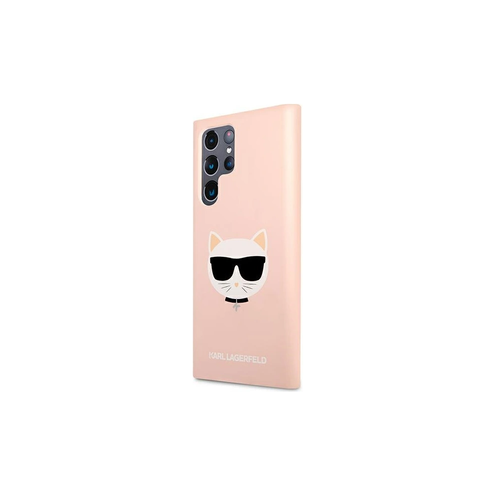 Etui Karl Lagerfeld KLHCS22LSLCHPI Samsung Galaxy S22 Ultra hardcase różowy/pink Silicone Choupette Head