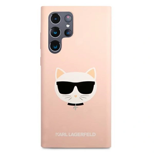 Buy Karl Lagerfeld KLHCS22LSLCHPI Samsung Galaxy S22 Ultra hardcase pink Silicone Choupette Head - KLD839PNK - {ean13} - Home Screen Store Europe