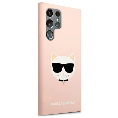 Buy Karl Lagerfeld KLHCS22LSLCHPI Samsung Galaxy S22 Ultra hardcase pink Silicone Choupette Head - KLD839PNK - {ean13} - Home Screen Store Europe