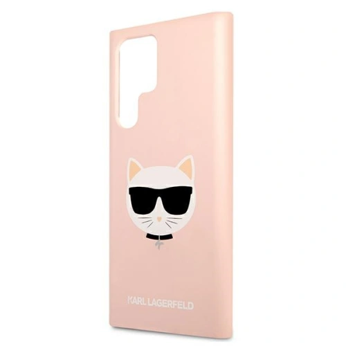 Buy Karl Lagerfeld KLHCS22LSLCHPI Samsung Galaxy S22 Ultra hardcase pink Silicone Choupette Head - KLD839PNK - {ean13} - Home Screen Store Europe