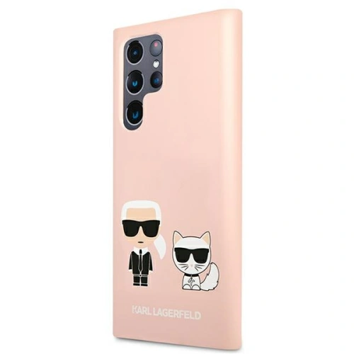Kup Etui Karl Lagerfeld KLHCS22LSSKCI Samsung Galaxy S22 Ultra hardcase roz light/roz deschis Silicone Ikonik Karl & Choupette - KLD840PNK - {ean13} - Sklep Home Screen