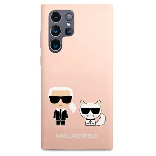 Kup Etui Karl Lagerfeld KLHCS22LSSKCI Samsung Galaxy S22 Ultra hardcase roz light/roz deschis Silicone Ikonik Karl & Choupette - KLD840PNK - {ean13} - Sklep Home Screen