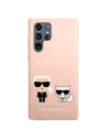 Kup Etui Karl Lagerfeld KLHCS22LSSKCI Samsung Galaxy S22 Ultra hardcase roz light/roz deschis Silicone Ikonik Karl & Choupette - KLD840PNK - {ean13} - Sklep Home Screen