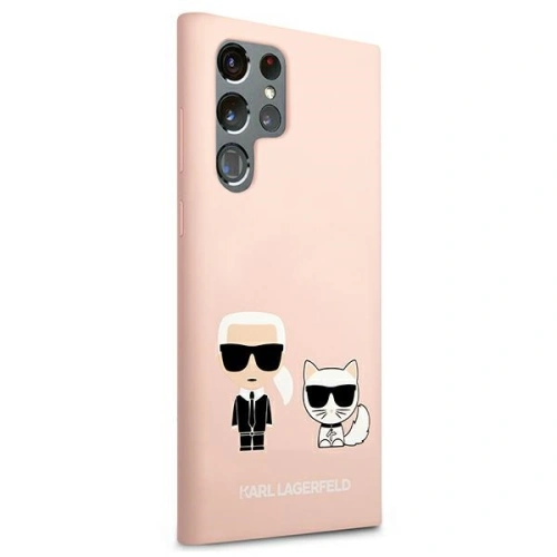 Kup Etui Karl Lagerfeld KLHCS22LSSKCI Samsung Galaxy S22 Ultra hardcase roz light/roz deschis Silicone Ikonik Karl & Choupette - KLD840PNK - {ean13} - Sklep Home Screen