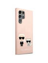 Kup Etui Karl Lagerfeld KLHCS22LSSKCI Samsung Galaxy S22 Ultra hardcase roz light/roz deschis Silicone Ikonik Karl & Choupette - KLD840PNK - {ean13} - Sklep Home Screen