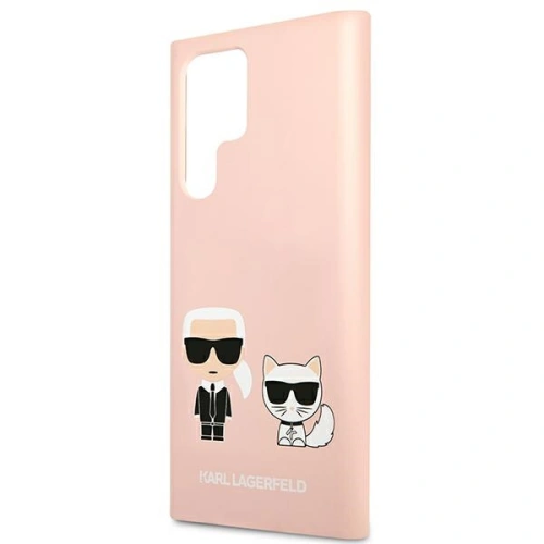 Kup Etui Karl Lagerfeld KLHCS22LSSKCI Samsung Galaxy S22 Ultra hardcase roz light/roz deschis Silicone Ikonik Karl & Choupette - KLD840PNK - {ean13} - Sklep Home Screen
