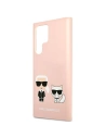 Kup Etui Karl Lagerfeld KLHCS22LSSKCI Samsung Galaxy S22 Ultra hardcase roz light/roz deschis Silicone Ikonik Karl & Choupette - KLD840PNK - {ean13} - Sklep Home Screen