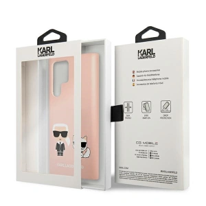 Kup Etui Karl Lagerfeld KLHCS22LSSKCI Samsung Galaxy S22 Ultra hardcase roz light/roz deschis Silicone Ikonik Karl & Choupette - KLD840PNK - {ean13} - Sklep Home Screen