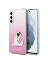 Etui Karl Lagerfeld KLHCS22MCFNRCPI Samsung Galaxy S22+ Plus kemény tok rózsaszín/pink Choupette Eat