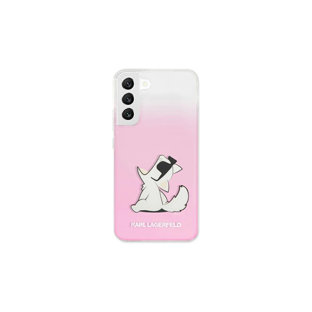 Etui Karl Lagerfeld KLHCS22MCFNRCPI Samsung Galaxy S22+ Plus hardcase różowy/pink Choupette Eat