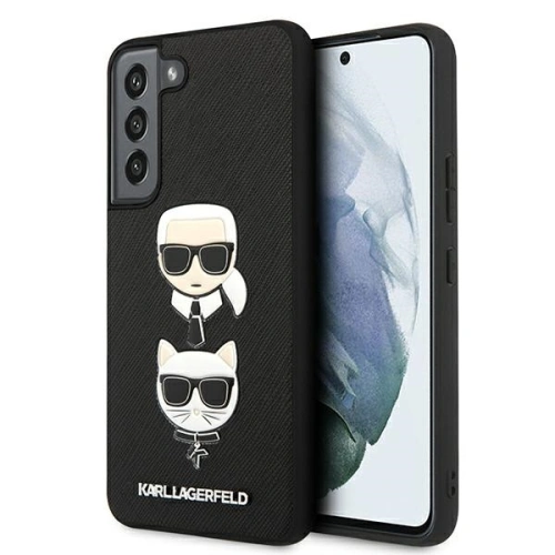 Kup Etui Karl Lagerfeld KLHCS22MSAKICKCBK Samsung Galaxy S22+ Plus fekete/sz black Saffiano Karl & Choupette Head - KLD843BLK - {ean13} - Sklep Home Screen