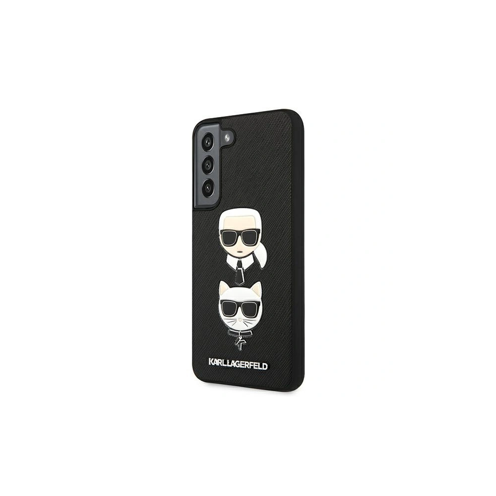 Etui Karl Lagerfeld KLHCS22MSAKICKCBK Samsung Galaxy S22+ Plus czarny/black Saffiano Karl & Choupette Head