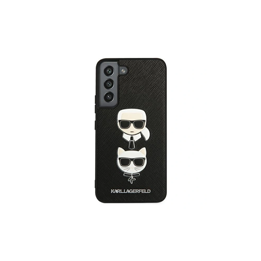 Etui Karl Lagerfeld KLHCS22MSAKICKCBK Samsung Galaxy S22+ Plus czarny/black Saffiano Karl & Choupette Head