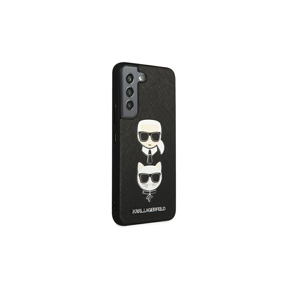 Etui Karl Lagerfeld KLHCS22MSAKICKCBK Samsung Galaxy S22+ Plus czarny/black Saffiano Karl & Choupette Head