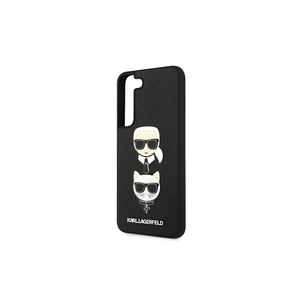 Etui Karl Lagerfeld KLHCS22MSAKICKCBK Samsung Galaxy S22+ Plus czarny/black Saffiano Karl & Choupette Head