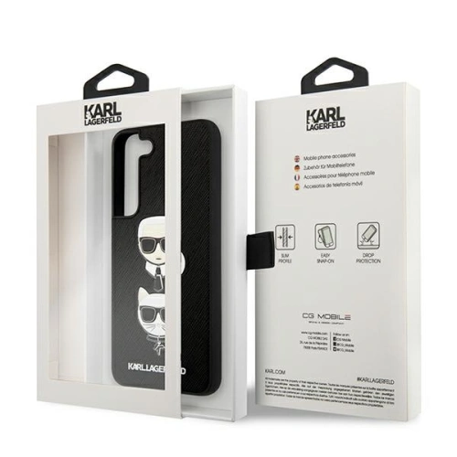 Kup Etui Karl Lagerfeld KLHCS22MSAKICKCBK Samsung Galaxy S22+ Plus černý/black Saffiano Karl & Choupette Head - KLD843BLK - {ean13} - Sklep Home Screen