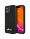 Etui Guess GUHMP13LLSLMGBK Apple iPhone 13 Pro negru/czarny hardcase Silicon Script Logo Auriu
