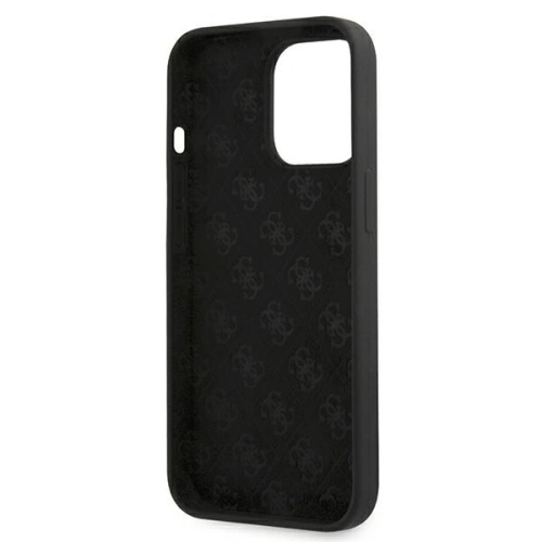 Buy Guess GUHMP13LLSLMGBK Apple iPhone 13 Pro black hardcase Silicone Script Gold Logo - GUE1624BLK - {ean13} - Home Screen Store Europe