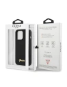 Buy Guess GUHMP13LLSLMGBK Apple iPhone 13 Pro black hardcase Silicone Script Gold Logo - GUE1624BLK - {ean13} - Home Screen Store Europe