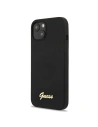 Etui Guess GUHMP13MLSLMGBK Apple iPhone 13 černý/black hardcase Silicone Script Gold Logo