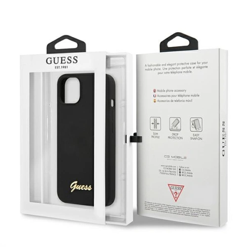 Kup Etui Guess GUHMP13MLSLMGBK Apple iPhone 13 černý/black hardcase Silicone Script Gold Logo - GUE1626BLK - {ean13} - Sklep Home Screen