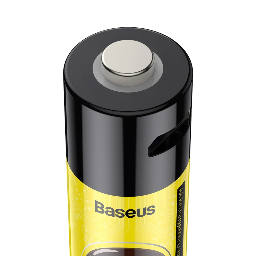 Akumulatory 4xAA  Baseus, 1920mAh, micro USB (czarno-żółte)