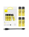 Buy Accumlators 4xAA Baseus, 1920mAh, micro USB (black-yellow) - BSU3118BLKYEL - {ean13} - Home Screen Store Europe