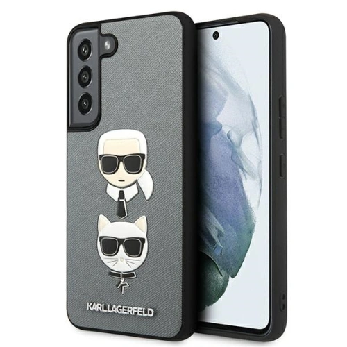 Kup Etui Karl Lagerfeld KLHCS22MSAKICKCSL Samsung Galaxy S22+ Plus argintiu/silver Saffiano Karl & Choupette Head - KLD844SLV - {ean13} - Sklep Home Screen