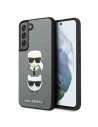 Karl Lagerfeld KLHCS22MSAKICKCSL Samsung Galaxy S22+ Plus silver Saffiano Karl & Choupette Head