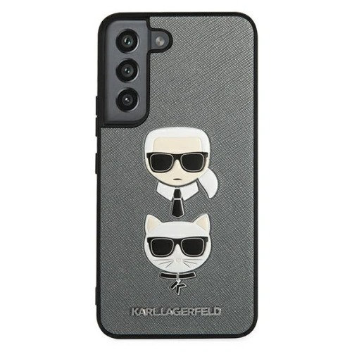 Kup Etui Karl Lagerfeld KLHCS22MSAKICKCSL Samsung Galaxy S22+ Plus argintiu/silver Saffiano Karl & Choupette Head - KLD844SLV - {ean13} - Sklep Home Screen