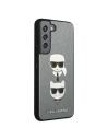 Kup Etui Karl Lagerfeld KLHCS22MSAKICKCSL Samsung Galaxy S22+ Plus srebrny/silver Saffiano Karl & Choupette Head - KLD844SLV - {ean13} - Sklep Home Screen