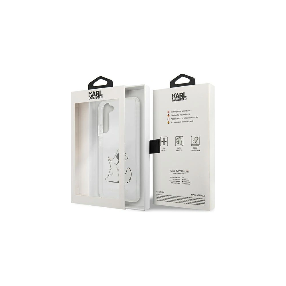 Etui Karl Lagerfeld KLHCS22SCFNRC Samsung Galaxy S22 hardcase transparent Choupette Eat