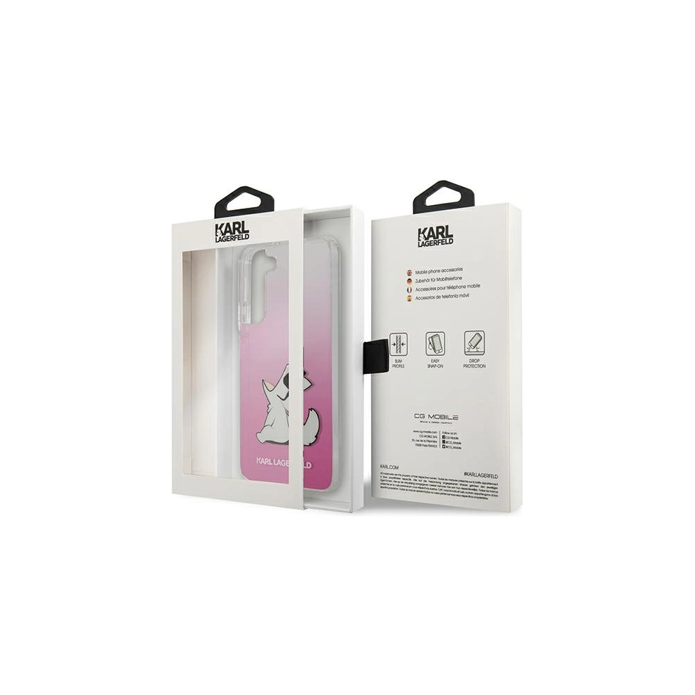 Etui Karl Lagerfeld KLHCS22SCFNRCPI Samsung Galaxy S22 hardcase różowy/pink Choupette Eat