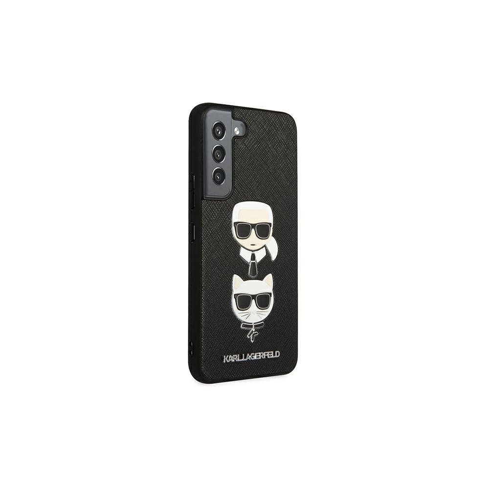Etui Karl Lagerfeld KLHCS22SSAKICKCBK Samsung Galaxy S22 czarny/black Saffiano Karl & Choupette Head