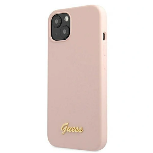 Kup Etui Guess GUHMP13MLSLMGLP Apple iPhone 13 roz cu lumina/roz deschis hardcase Silicon Script Logo Aur Magsafe - GUE1627PNK - {ean13} - Sklep Home Screen