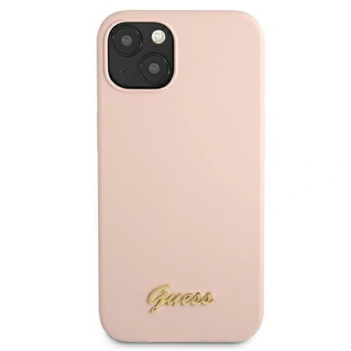 Kup Etui Guess GUHMP13MLSLMGLP Apple iPhone 13 roz cu lumina/roz deschis hardcase Silicon Script Logo Aur Magsafe - GUE1627PNK - {ean13} - Sklep Home Screen
