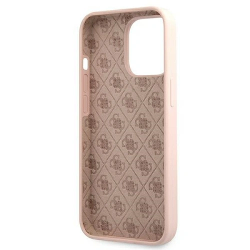 Kup Case Guess GUHMP13XLSLMGLP Apple iPhone 13 Pro Max hellrosa/light pink Hardcase Silikon Script Gold Logo Magsafe - GUE1629PNK - {ean13} - Sklep Home Screen