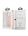 Kup Case Guess GUHMP13XLSLMGLP Apple iPhone 13 Pro Max hellrosa/light pink Hardcase Silikon Script Gold Logo Magsafe - GUE1629PNK - {ean13} - Sklep Home Screen