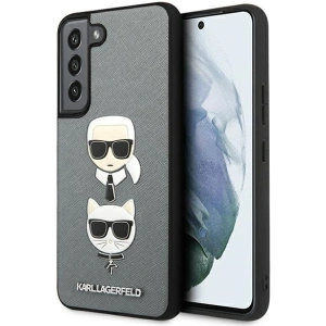 Kup Etui Karl Lagerfeld KLHCS22SSAKICKCSL Samsung Galaxy S22 argintiu/silver Saffiano Karl & Choupette Head - KLD849SLV - {ean13} - Sklep Home Screen