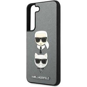 Kup Case Karl Lagerfeld KLHCS22SSAKICKCSL Samsung Galaxy S22 silber/silver Saffiano Karl & Choupette Kopf - KLD849SLV - {ean13} - Sklep Home Screen