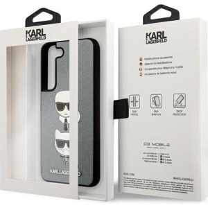 Kup Etui Karl Lagerfeld KLHCS22SSAKICKCSL Samsung Galaxy S22 argintiu/silver Saffiano Karl & Choupette Head - KLD849SLV - {ean13} - Sklep Home Screen
