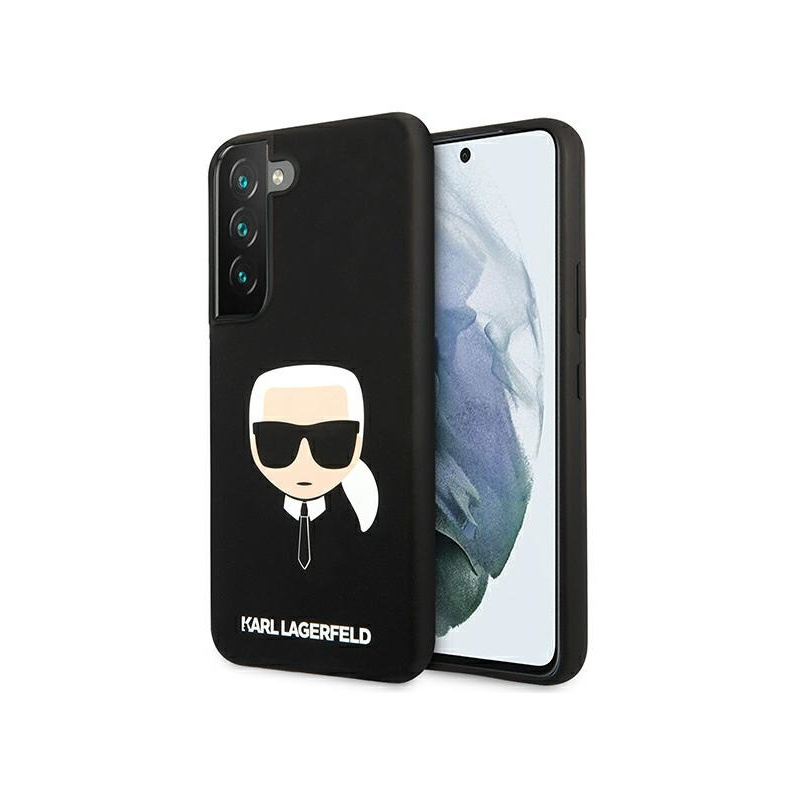 Etui Karl Lagerfeld KLHCS22SSLKHBK Samsung Galaxy S22 czarny/black hardcase Silicone Karl`s Head