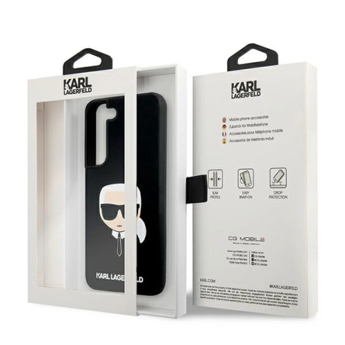 Kup Etui Karl Lagerfeld KLHCS22SSLKHBK Samsung Galaxy S22 negru/black hardcase Silicon Karl`s Head - KLD850BLK - {ean13} - Sklep Home Screen