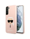 Etui Karl Lagerfeld KLHCS22SSLKHPI Samsung Galaxy S22 rózsaszín/pink hardcase Szilikon Karl feje