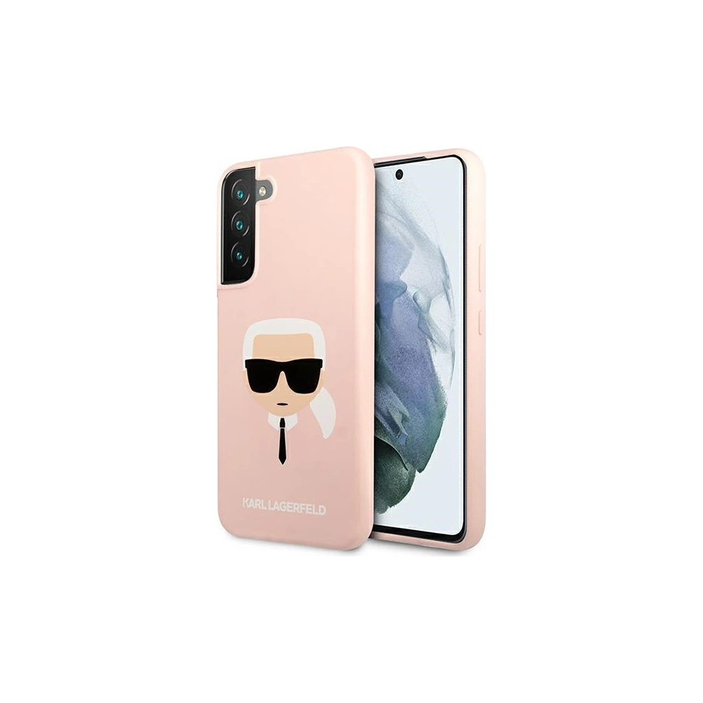 Etui Karl Lagerfeld KLHCS22SSLKHPI Samsung Galaxy S22 rożowy/pink hardcase Silicone Karl`s Head