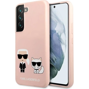 Kup Case Karl Lagerfeld KLHCS22SSSKCI Samsung Galaxy S22 Hardcase in zartrosa / light pink Silikon Ikonik Karl & Choupette - KLD852PNK - {ean13} - Sklep Home Screen