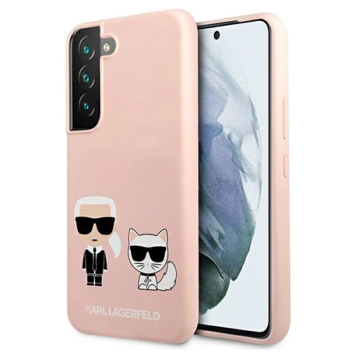 Kup Case Karl Lagerfeld KLHCS22SSSKCI Samsung Galaxy S22 Hardcase in zartrosa / light pink Silikon Ikonik Karl & Choupette - KLD852PNK - {ean13} - Sklep Home Screen