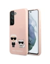 Case Karl Lagerfeld KLHCS22SSSKCI Samsung Galaxy S22 Hardcase in zartrosa / light pink Silikon Ikonik Karl & Choupette