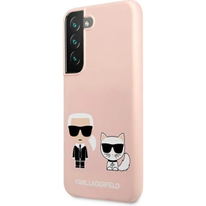 Kup Etui Karl Lagerfeld KLHCS22SSSKCI Samsung Galaxy S22 hardcase roz luminos/light pink Silicon Ikonik Karl & Choupette - KLD852PNK - {ean13} - Sklep Home Screen