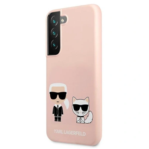 Kup Case Karl Lagerfeld KLHCS22SSSKCI Samsung Galaxy S22 Hardcase in zartrosa / light pink Silikon Ikonik Karl & Choupette - KLD852PNK - {ean13} - Sklep Home Screen